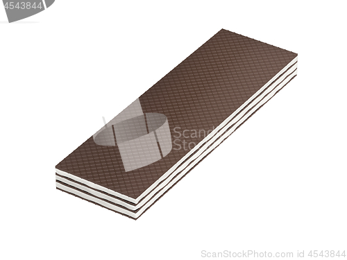 Image of Brown wafer on white background