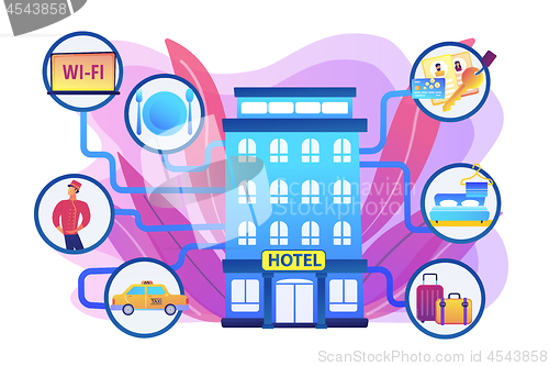 Image of Hospitality management concept vector illustration