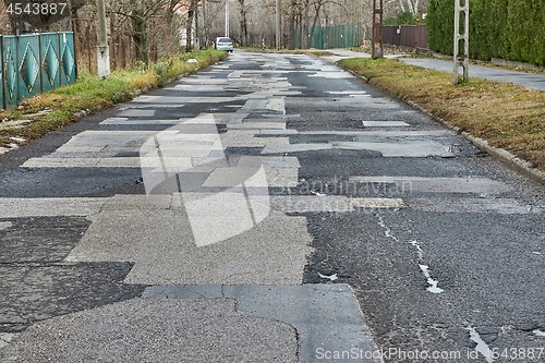 Image of Patched broken road