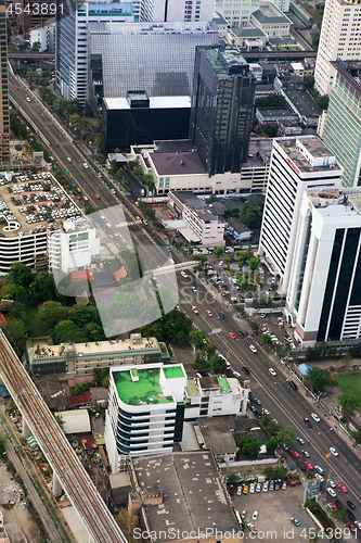 Image of Bird eye view of Traffic in Bangkok