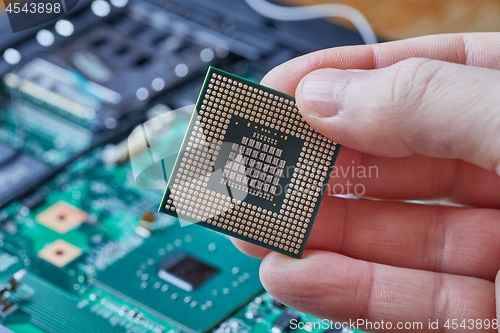 Image of Holding a CPU