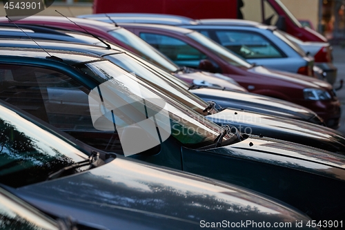 Image of Cars parked in a lot