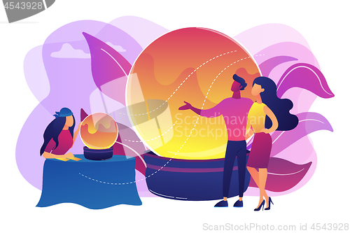 Image of Fortune telling concept vector illustration