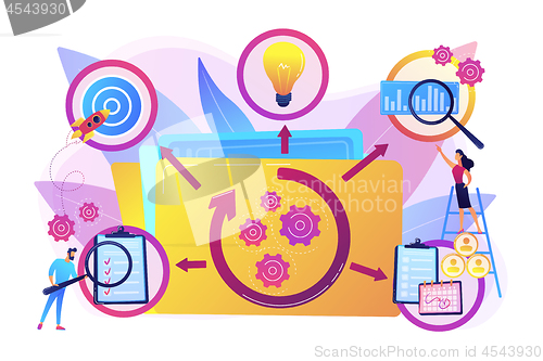 Image of Project life cycle vector illustration