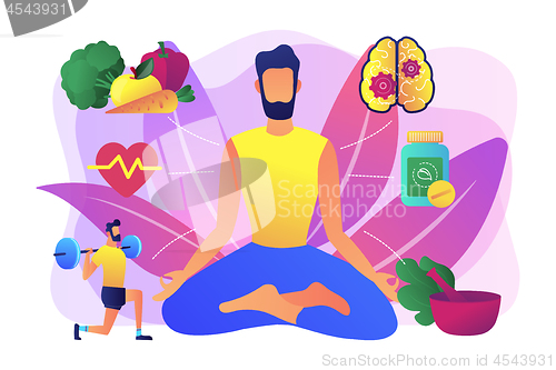 Image of Holistic medicine concept vector illustration