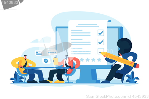 Image of Employee assessment concept vector illustration