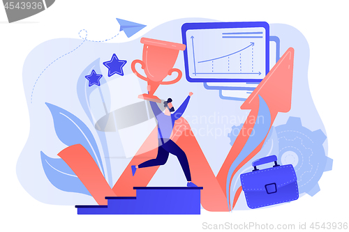 Image of Business success concept vector illustration.