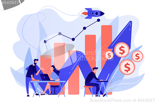Image of Sales growth concept vector illustration.