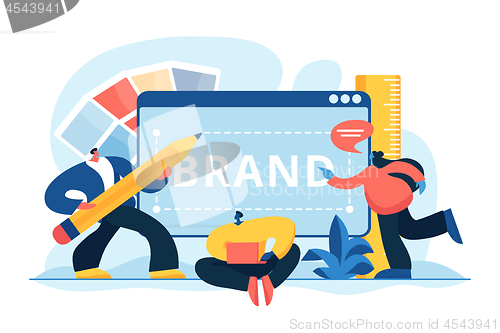 Image of Brand identity concept vector illustration