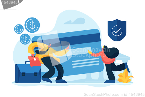 Image of Bank account concept vector illustration