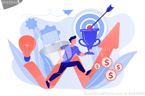 Image of Business mission concept vector illustration.