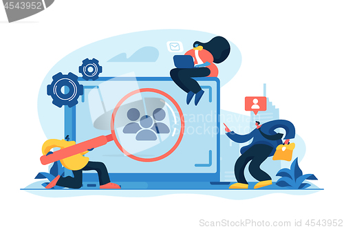 Image of Target audience concept vector illustration