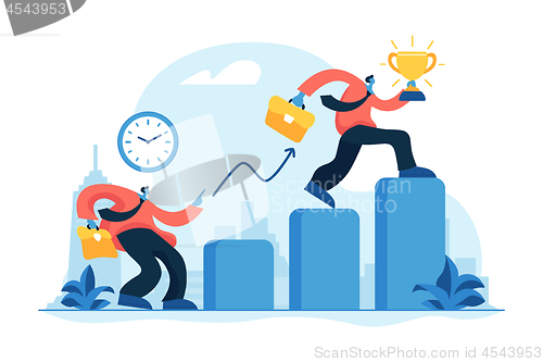 Image of Self management concept vector illustration