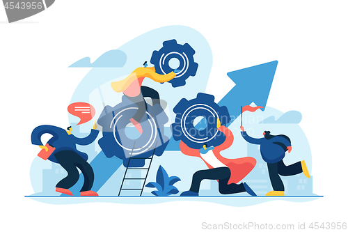 Image of Teamwork power concept vector illustration