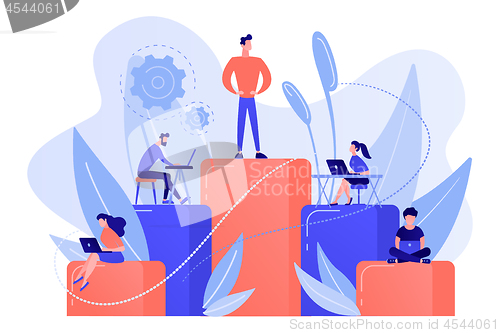 Image of Business hierarchy concept vector illustration.