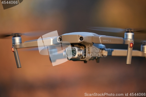 Image of Drone flying outdoors