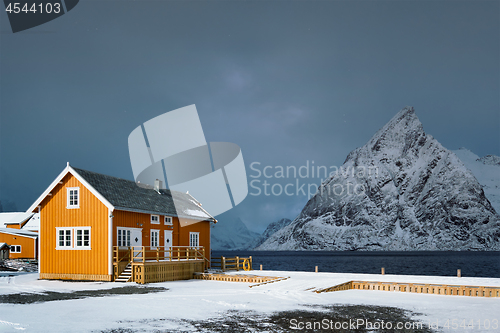 Image of Sakrisoy fishing village on Lofoten Islands, Norway 