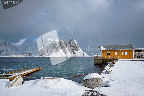 Image of Sakrisoy fishing village on Lofoten Islands, Norway 