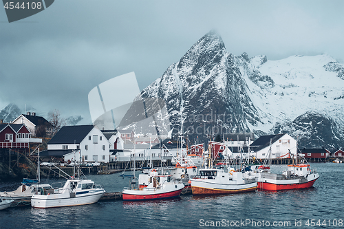 Image of Hamnoy fishing village on Lofoten Islands, Norway