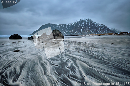 Image of Rocky coast of fjord in Norway