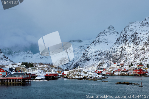 Image of \"A\" village on Lofoten Islands, Norway