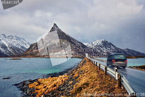 Image of Road in Norway with bridge