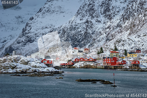 Image of \"A\" village on Lofoten Islands, Norway