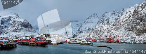 Image of \"A\" village on Lofoten Islands, Norway