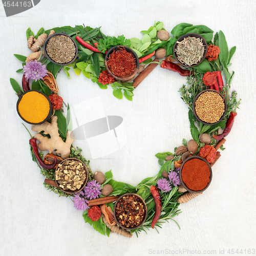 Image of Heart Shaped Herb and Spice Wreath
