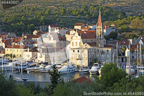 Image of Milna port on sunny summer day