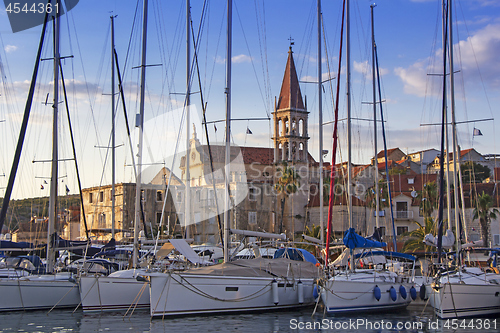 Image of Milna port on sunny summer day