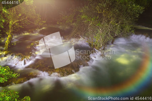 Image of waterfalls in night