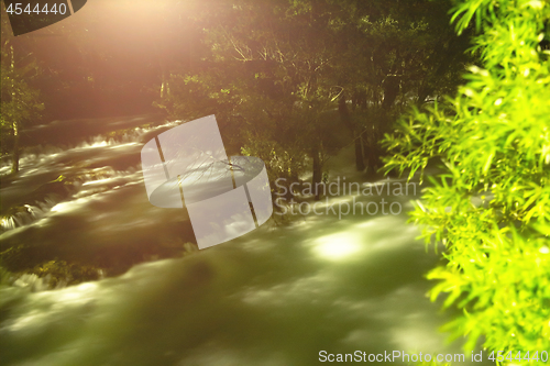 Image of waterfalls in night