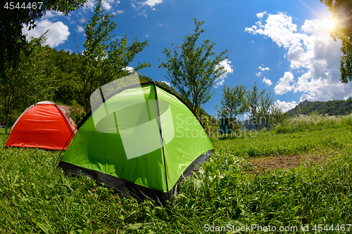 Image of camp tent