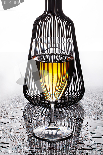 Image of Glass, Wine And Stripes