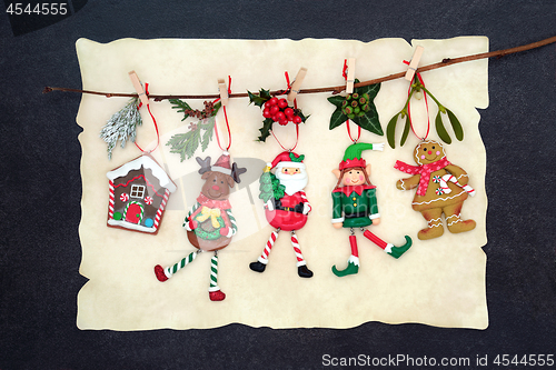 Image of Hanging Christmas Tree Decorations