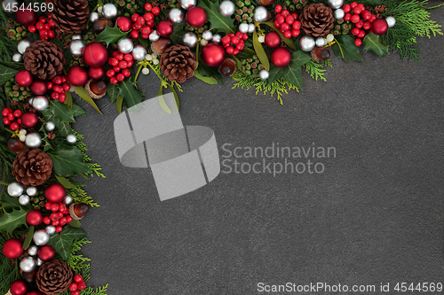 Image of Christmas Festive Background Border