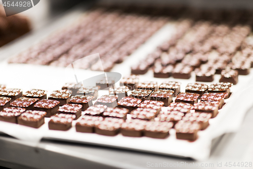 Image of chocolate candies at confectionery shop