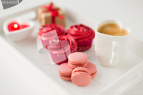 Image of close up of red sweets for valentines day