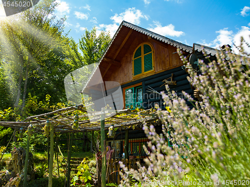 Image of wooden  cotage house