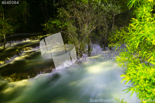 Image of waterfalls in night