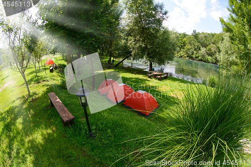 Image of camp tent