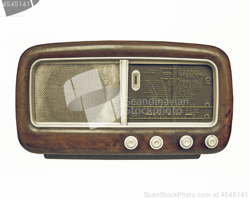 Image of Vintage looking Old AM radio tuner