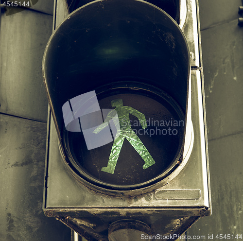 Image of Vintage looking Traffic light sign