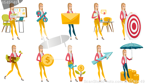 Image of Vector set of illustrations with business people.