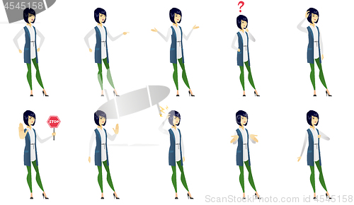 Image of Vector set of illustrations with business people.