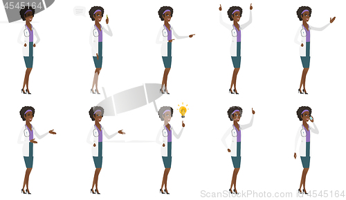 Image of Vector set of doctor characters.