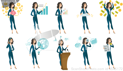 Image of Vector set of illustrations with business people.