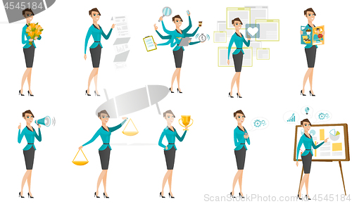 Image of Vector set of illustrations with business people.