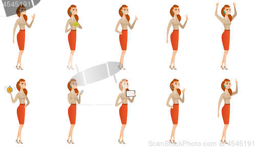 Image of Vector set of illustrations with business people.